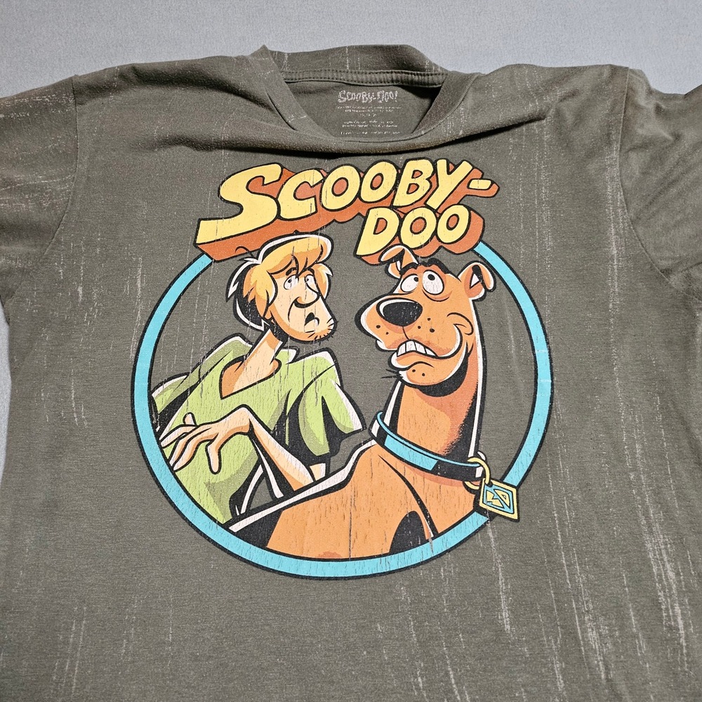 Scooby-Doo T-Shirt Mens S Gray Shaggy Rogers Graphic Short Sleeve Crewneck